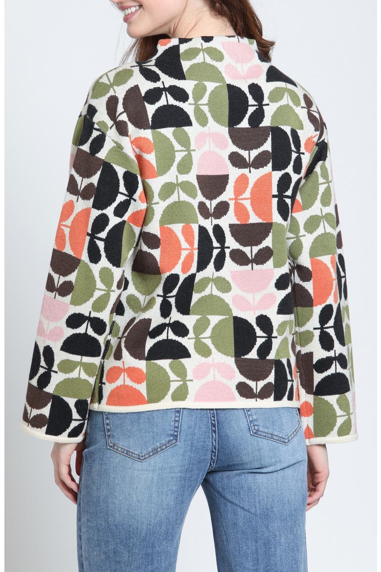 Funnel Neck Pullover Sweater, Alternate, color, TERRACOTTA GARDEN