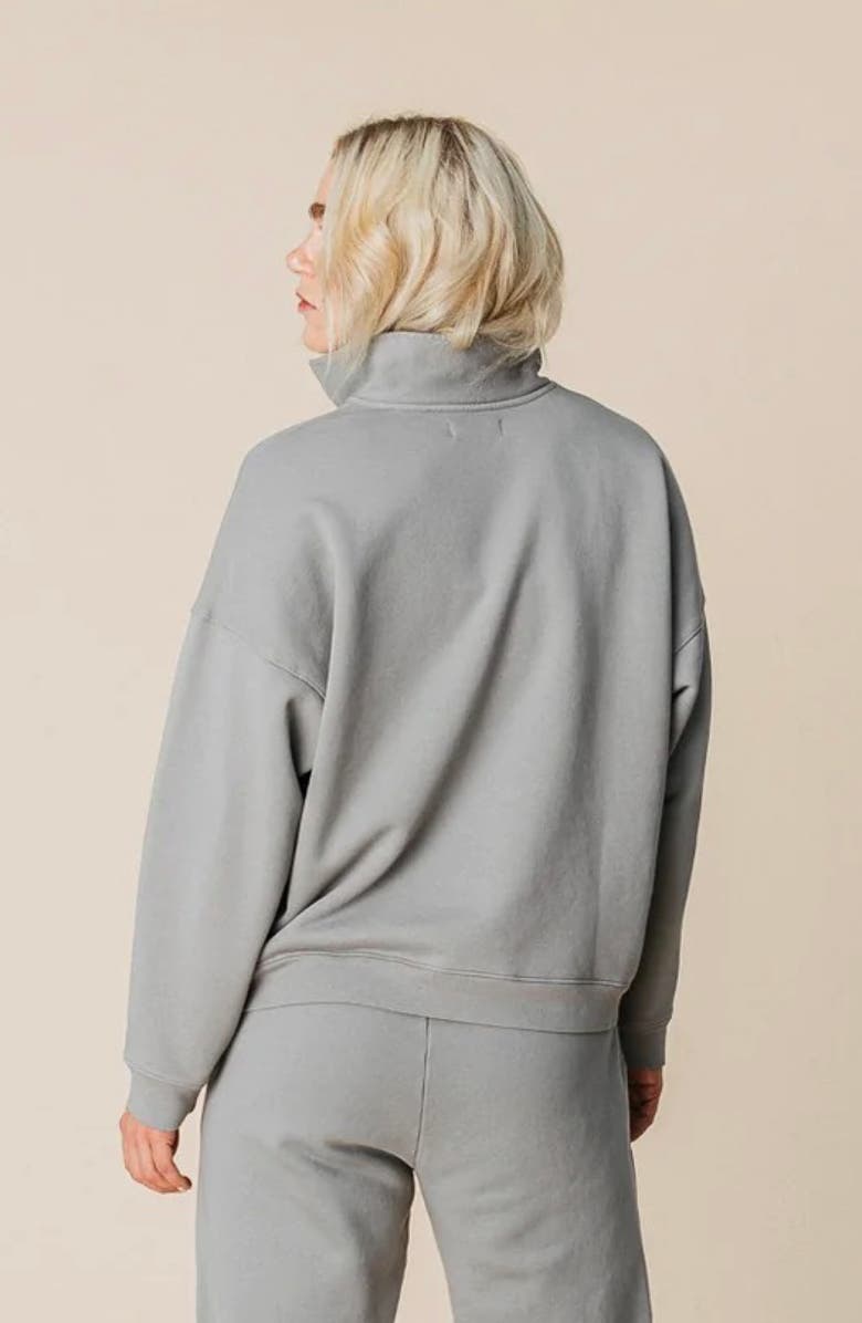 Ocio Organic Cotton Teddy Polo Crew, Alternate, color, Ash