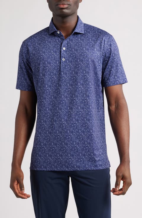 Boggings Mushroom Print PREP-FORMANCE Golf Polo