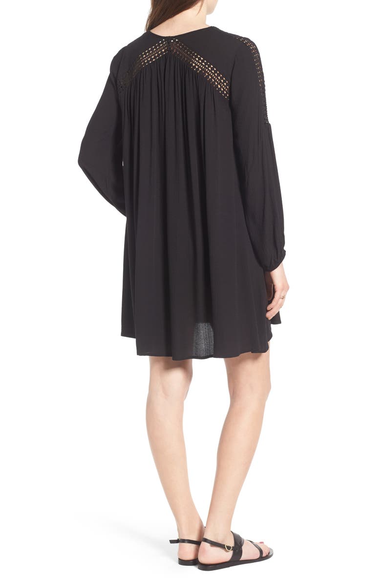 All in Favor Lace-Up Babydoll Dress, Alternate, color,