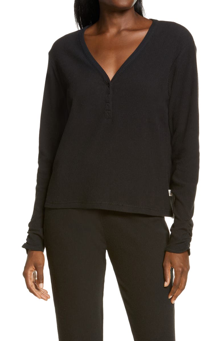 UGG<sup>®</sup> Maxwell Rib V-Neck Lounge Top, Main, color, 