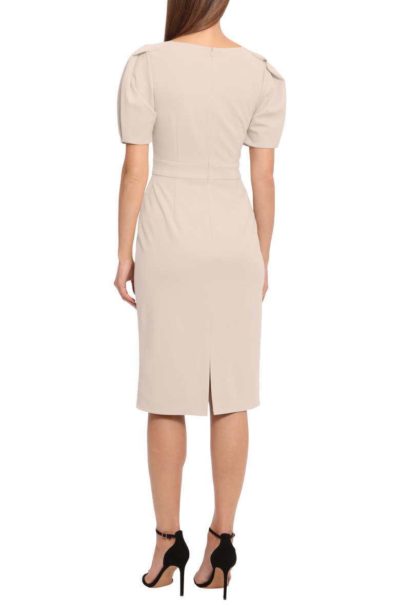 Maggy London Puff Sleeve Midi Sheath Dress, Alternate, color,
