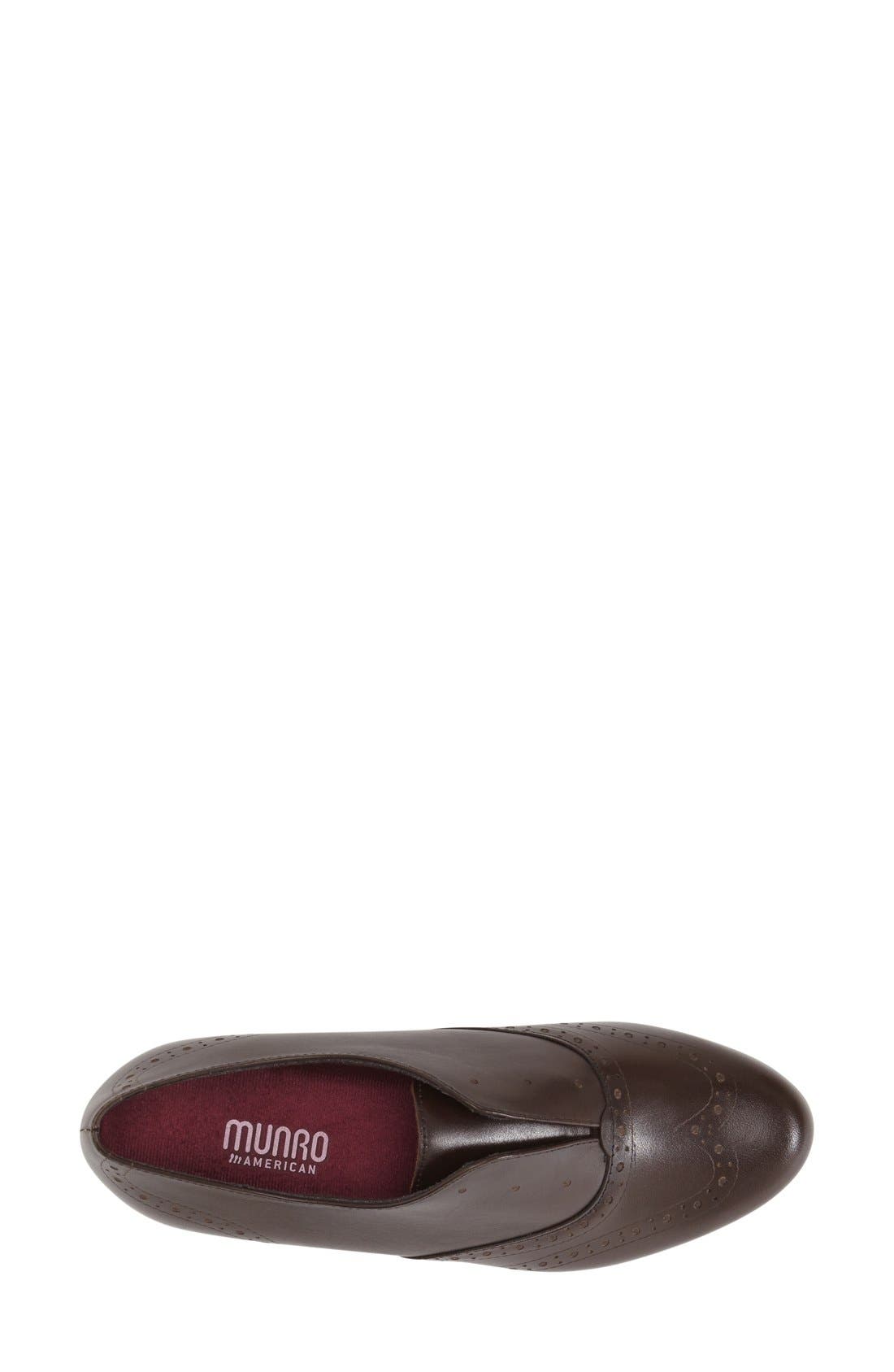 'Yale' Laceless Oxford, Alternate, color, BROWN LEATHER