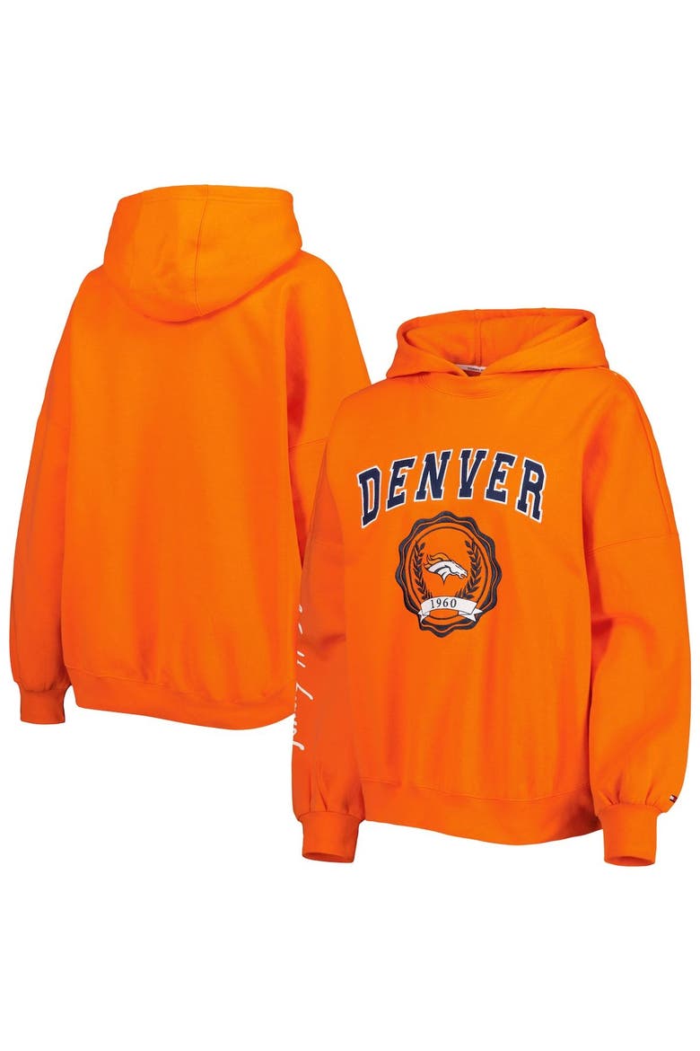 Women's Tommy Hilfiger Orange Denver Broncos Becca Drop Shoulder Pullover Hoodie, Main, color, Orange