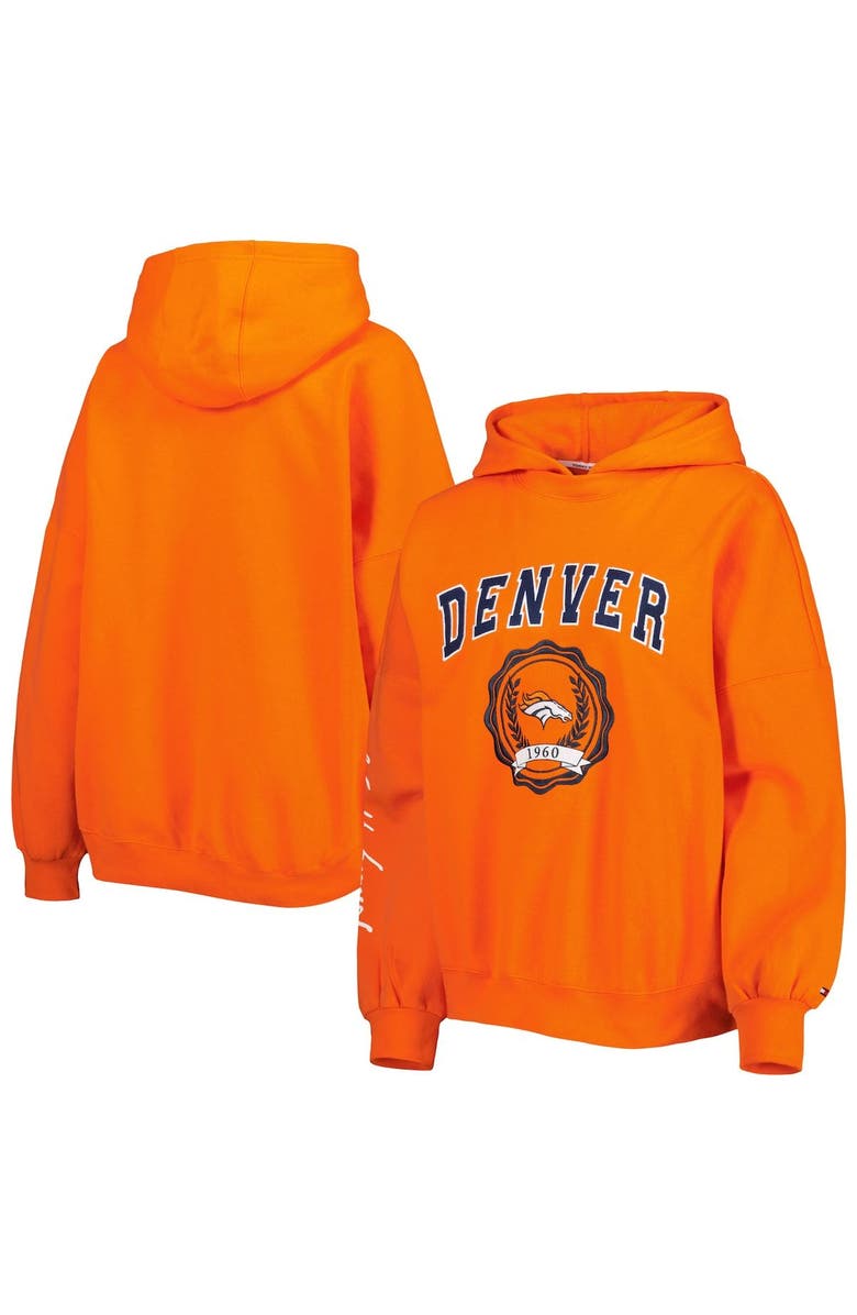 Tommy Hilfiger Women's Tommy Hilfiger Orange Denver Broncos Becca Drop Shoulder Pullover Hoodie, Main, color, Orange