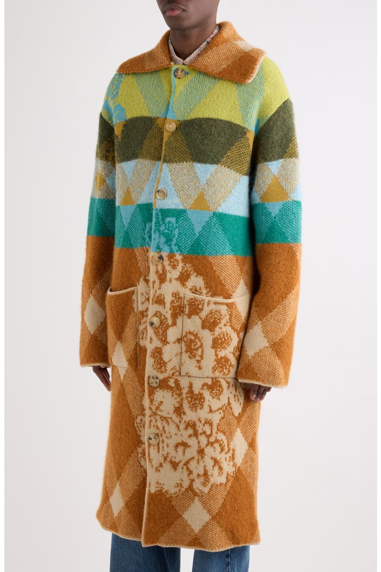 Masan Long Cardigan, Alternate, color, RUST