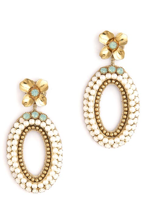 Enola Faux Pearl & Bead Drop Earrings