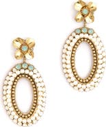 Deepa Gurnani Enola Faux Pearl & Bead Drop Earrings