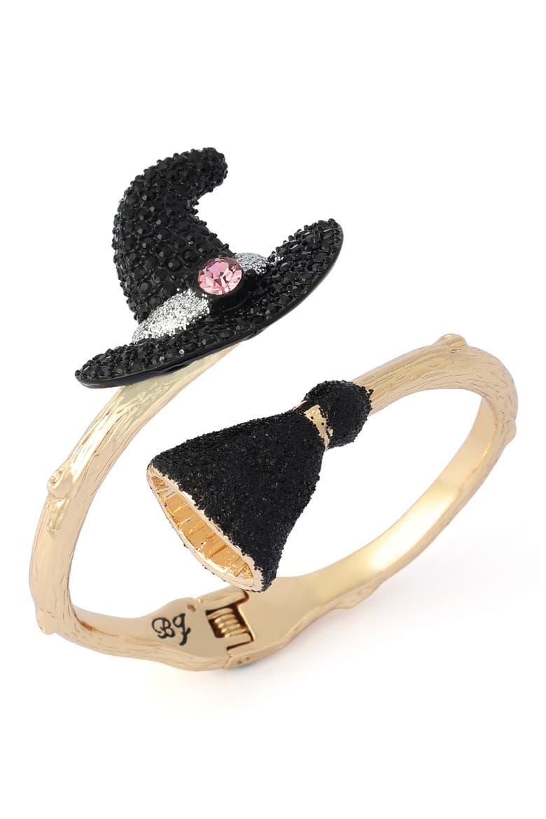Witch Hat & Broom Bypass Bracelet, Alternate, color, PINK