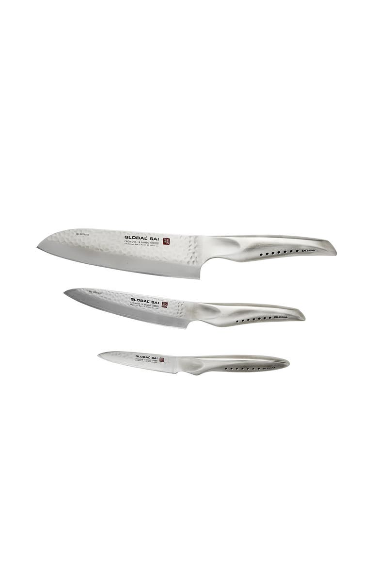 GLOBAL SAI 3 Piece Knife Set, Main, color,