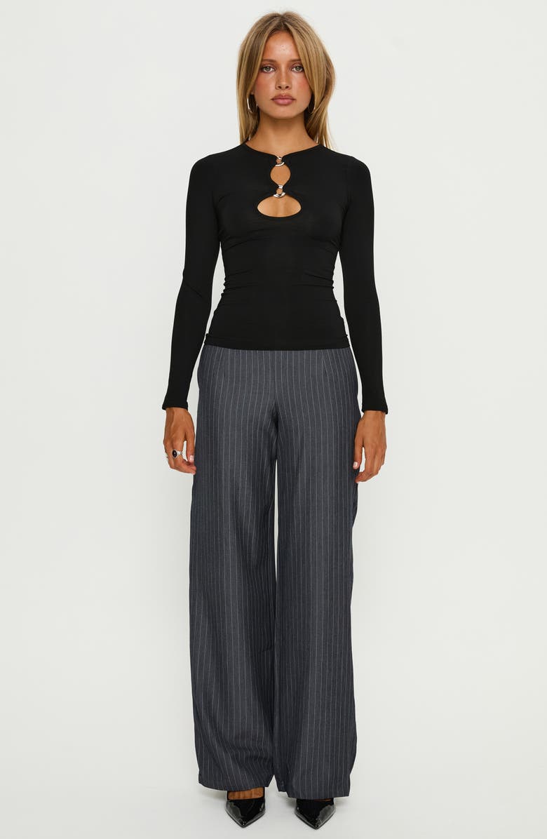 Princess Polly Orlaith Long Sleeve Cutout Top, Alternate, color, 