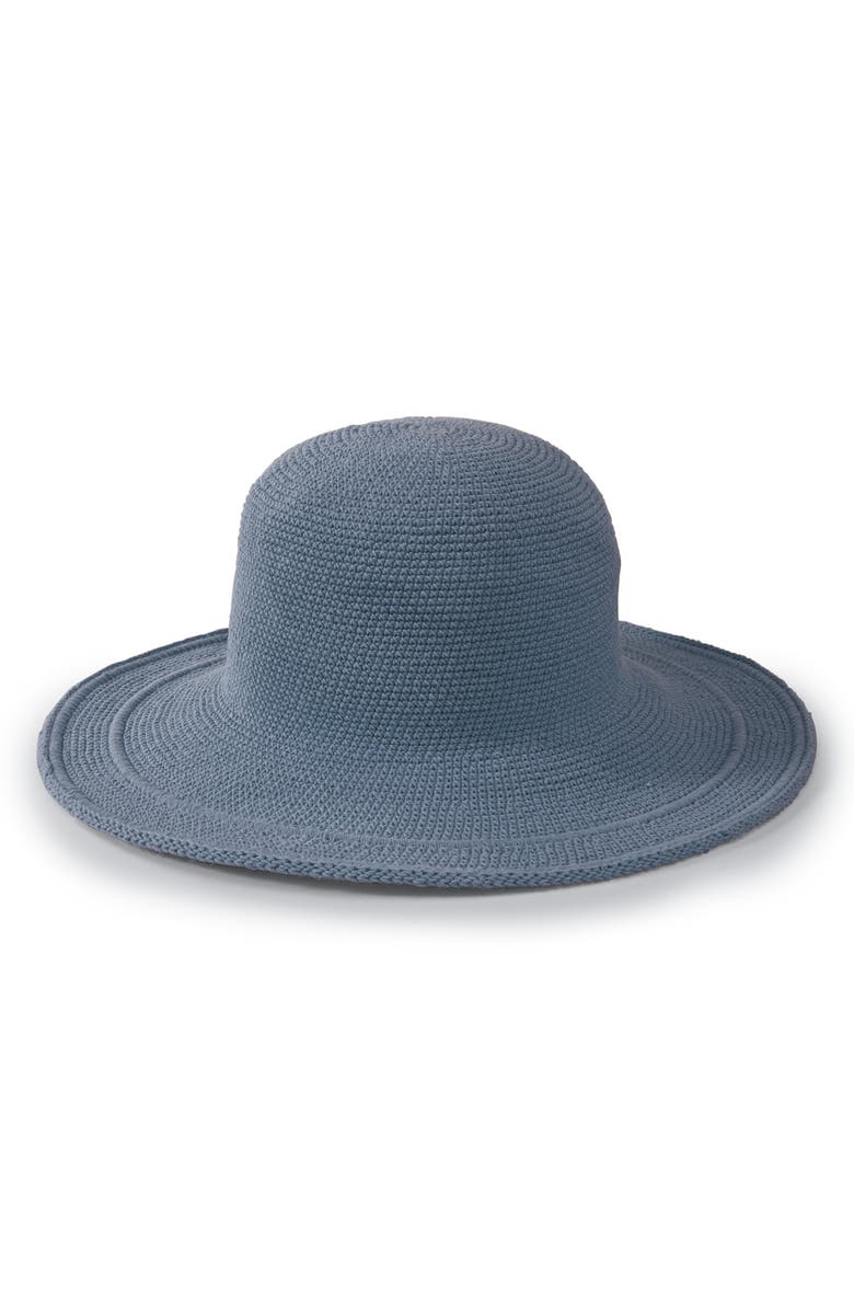San Diego Hat Cotton Crochet Bucket Hat, Main, color, Denim