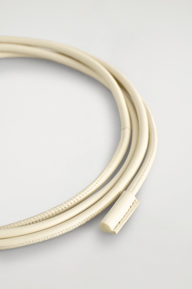 Leather Rope Belt, Alternate, color, LIGHT YELLOW