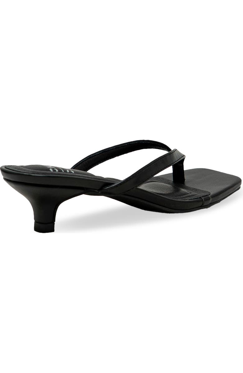 CHASE AND CHLOE Raya Kitten Heel Sandal, Alternate, color, Black Pu