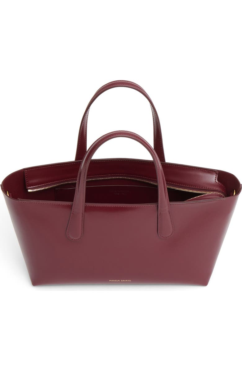 Mansur Gavriel Mini Everyday Leather Tote, Alternate, color, Oxblood