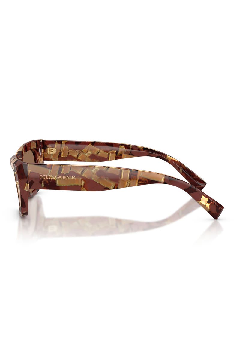 Dolce&Gabbana 52mm Cat Eye Sunglasses, Alternate, color, Pearl Havana Brown / Brown