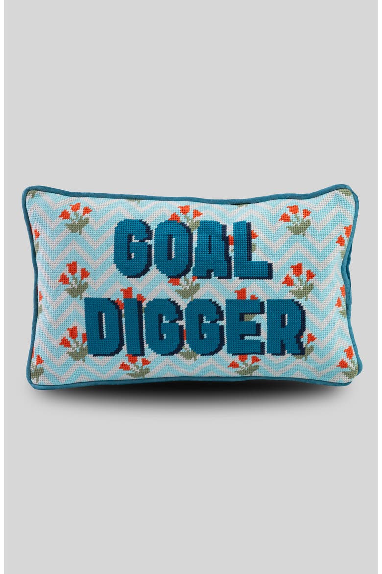 Needlepoint Pillow, Main, color, Goal Digger