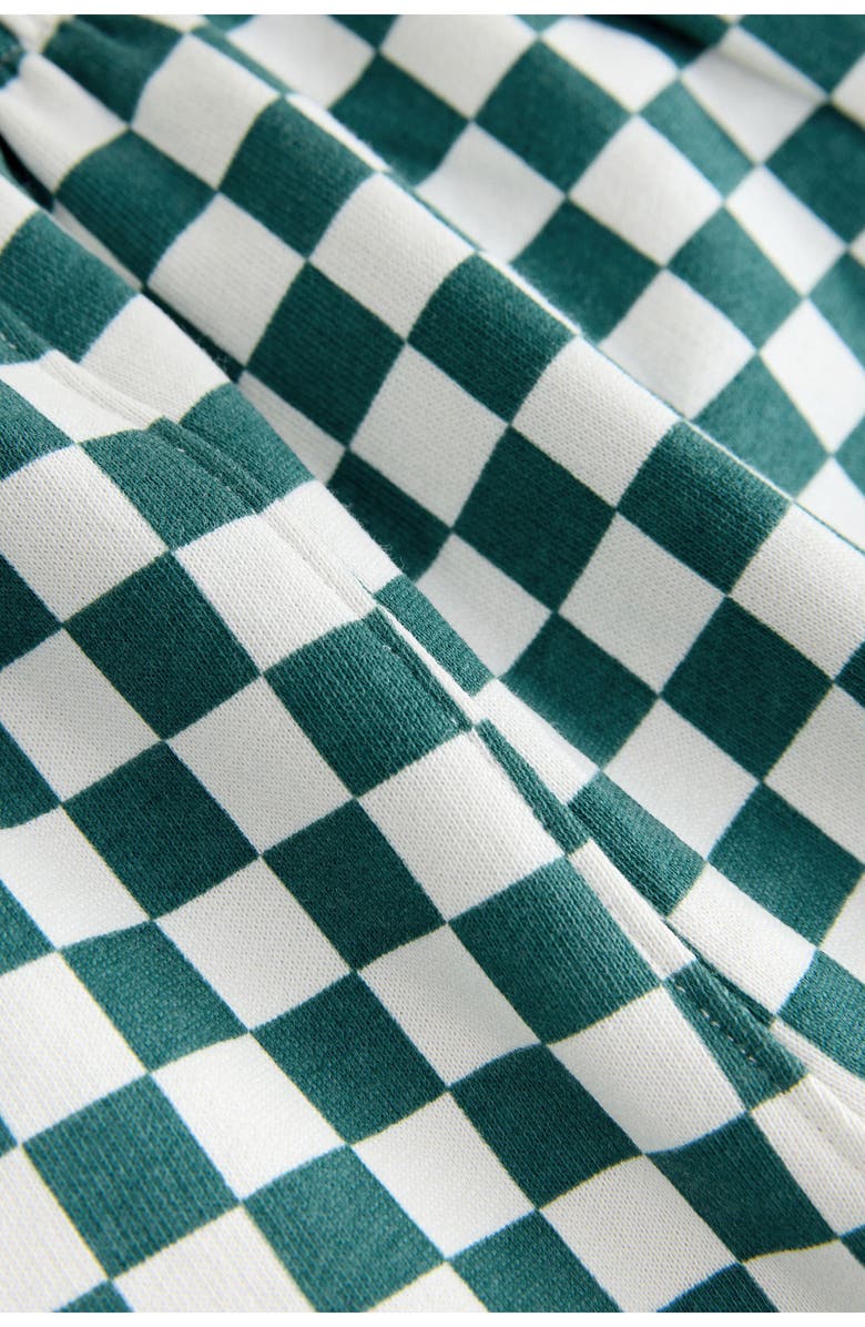 NEXT Kids' Check Knit Cotton Drawstring Pants, Alternate, color, Green Multi