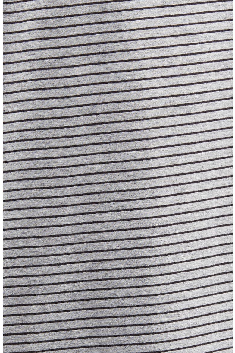 Bryce Stripe Cotton Polo, Alternate, color, HEATHER GREY/ TRUE BLACK