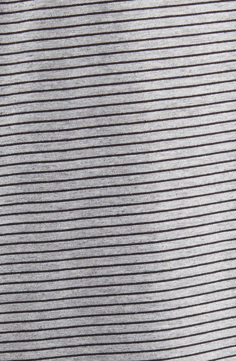 AG Bryce Stripe Cotton Polo, Alternate, color, Heather Grey/ True Black