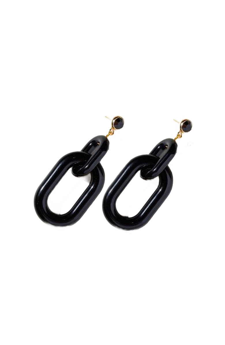 Nickel & Suede Bianca Acrylic Chain Earrings, Main, color, NO COLOR