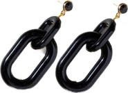 Nickel & Suede Bianca Acrylic Chain Earrings