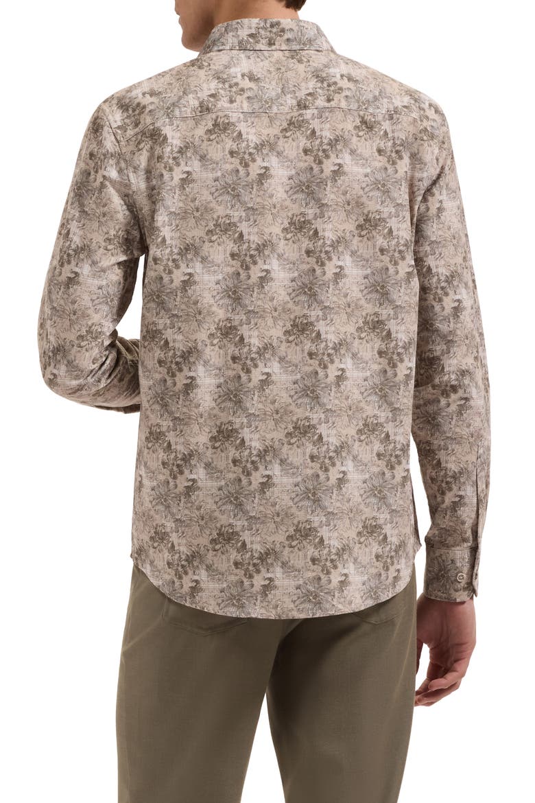 Julian Floral Long Sleeved Button Down Shirt, Alternate, color, GINGER