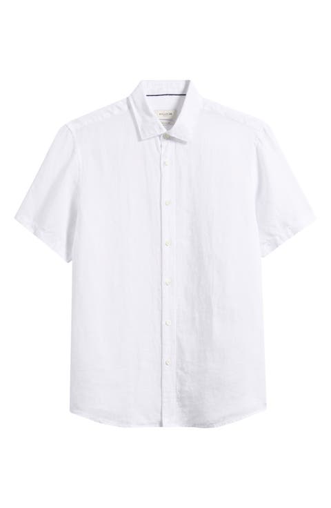 Orson Shaped Fit Short Sleeve Linen Button-Up Shirt
