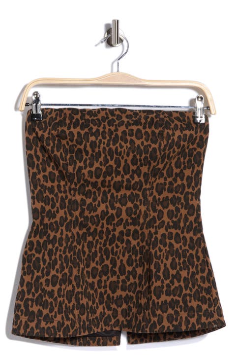 Animal Print Bustier Tube Top