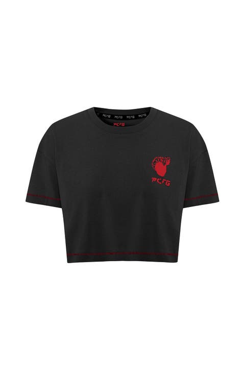 Cotton Women Crop Tee