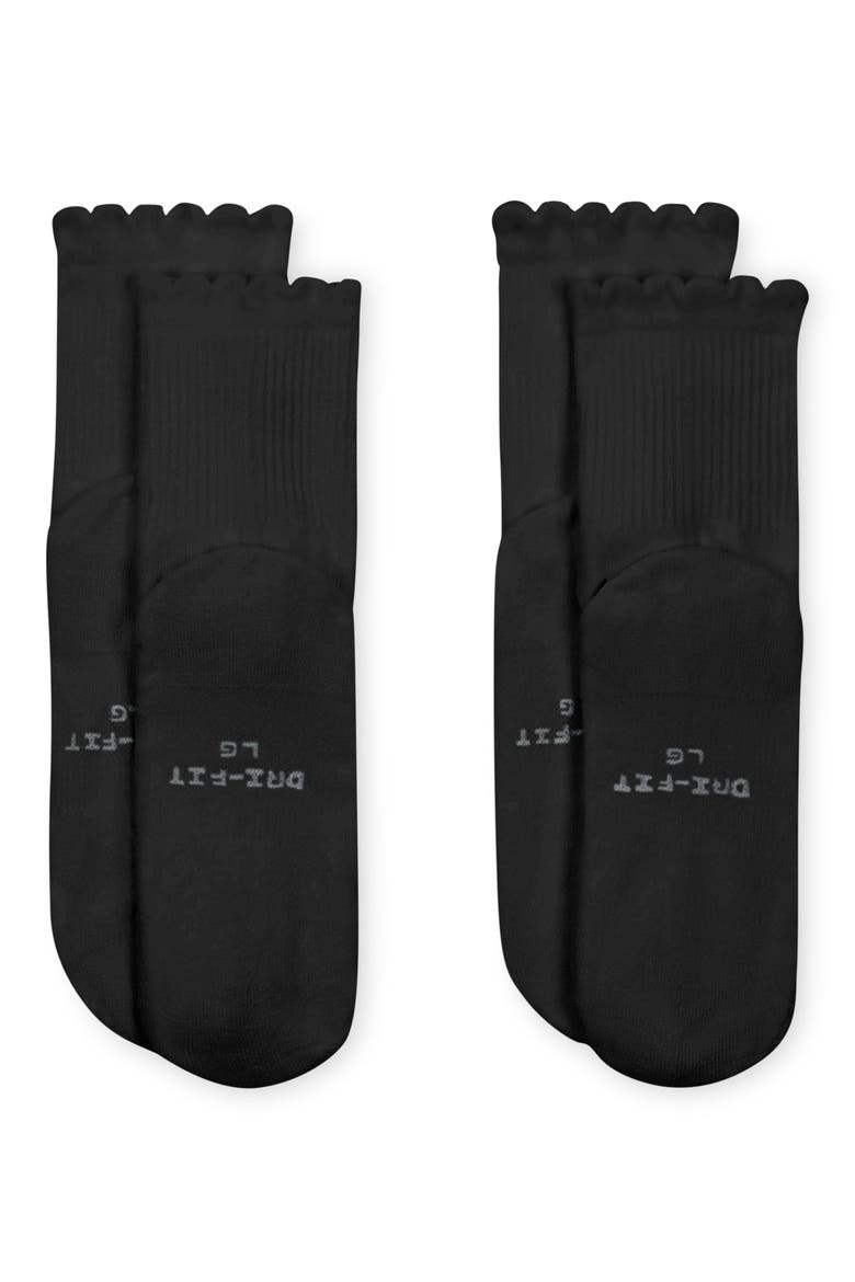 Everyday Elevated Assorted 2-Pack Dri-FIT Crew Socks, Alternate, color, BLACK/ BLACK