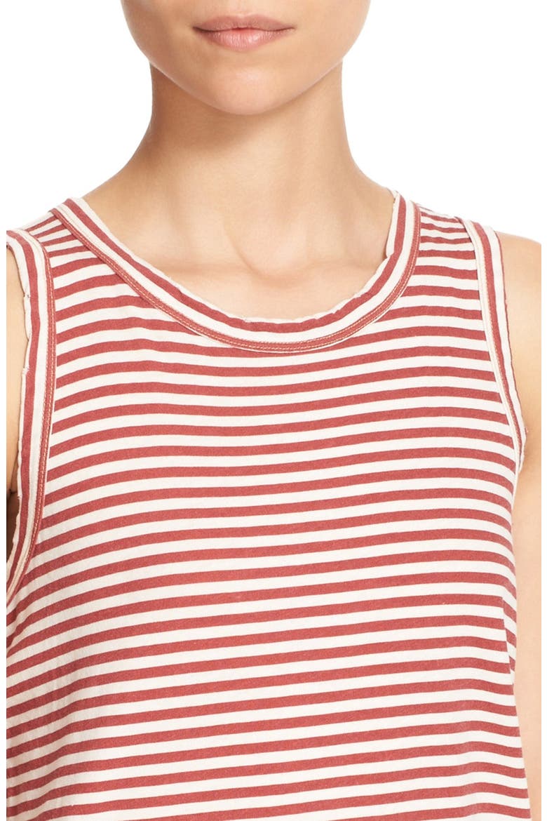 'The Cross Back Muscle' Stripe Cotton Tee, Alternate, color, BIRKIN STRIPE