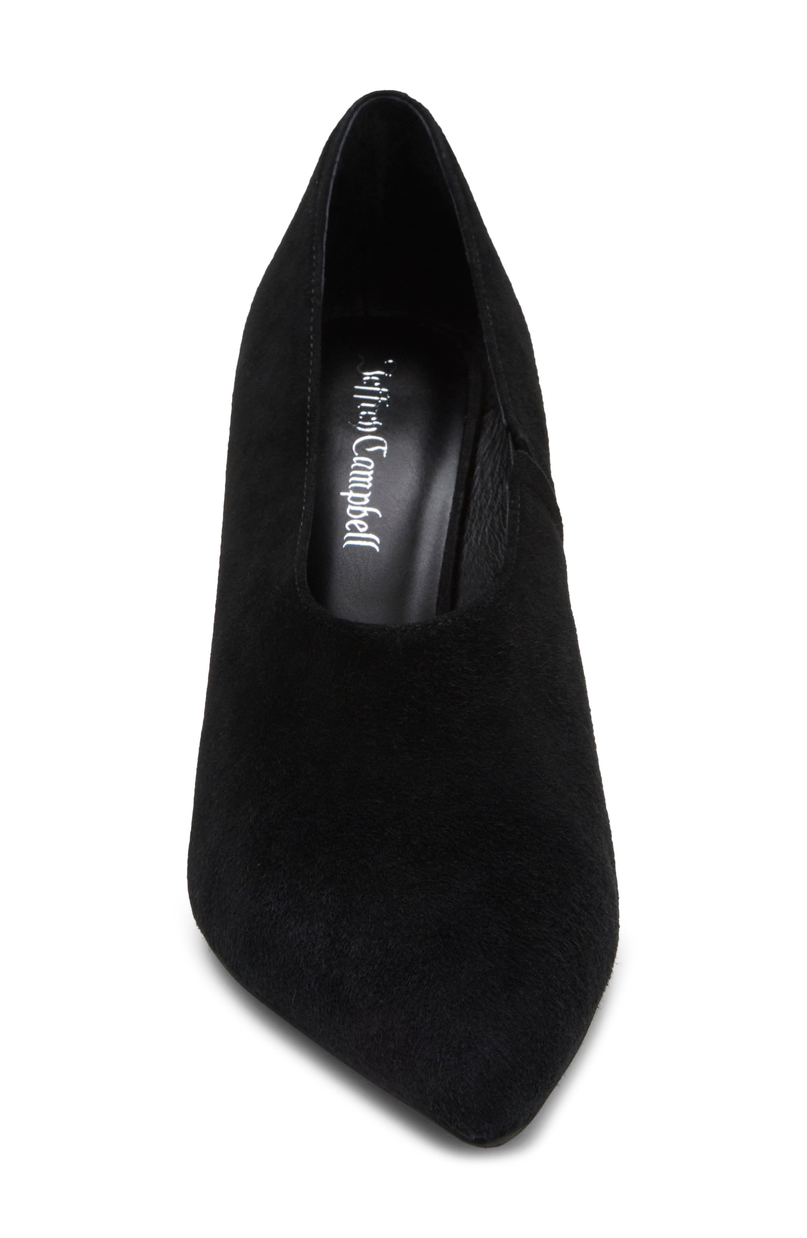 Spatial Pointed Toe Wedge Pump, Alternate, color, BLACK SUEDE