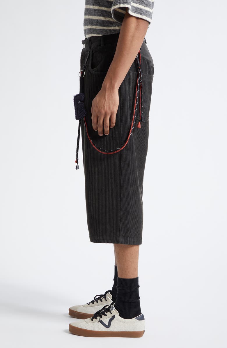 SONG FOR THE MUTE Long Corduroy Shorts, Alternate, color, Petrol Fade Out