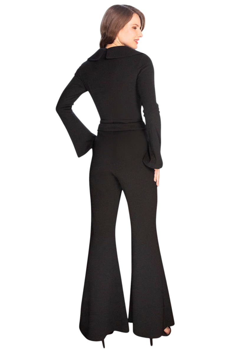 HotSquash London Clothing Bell-Bottom Jumpsuit with Collar Detail, Alternate, color,