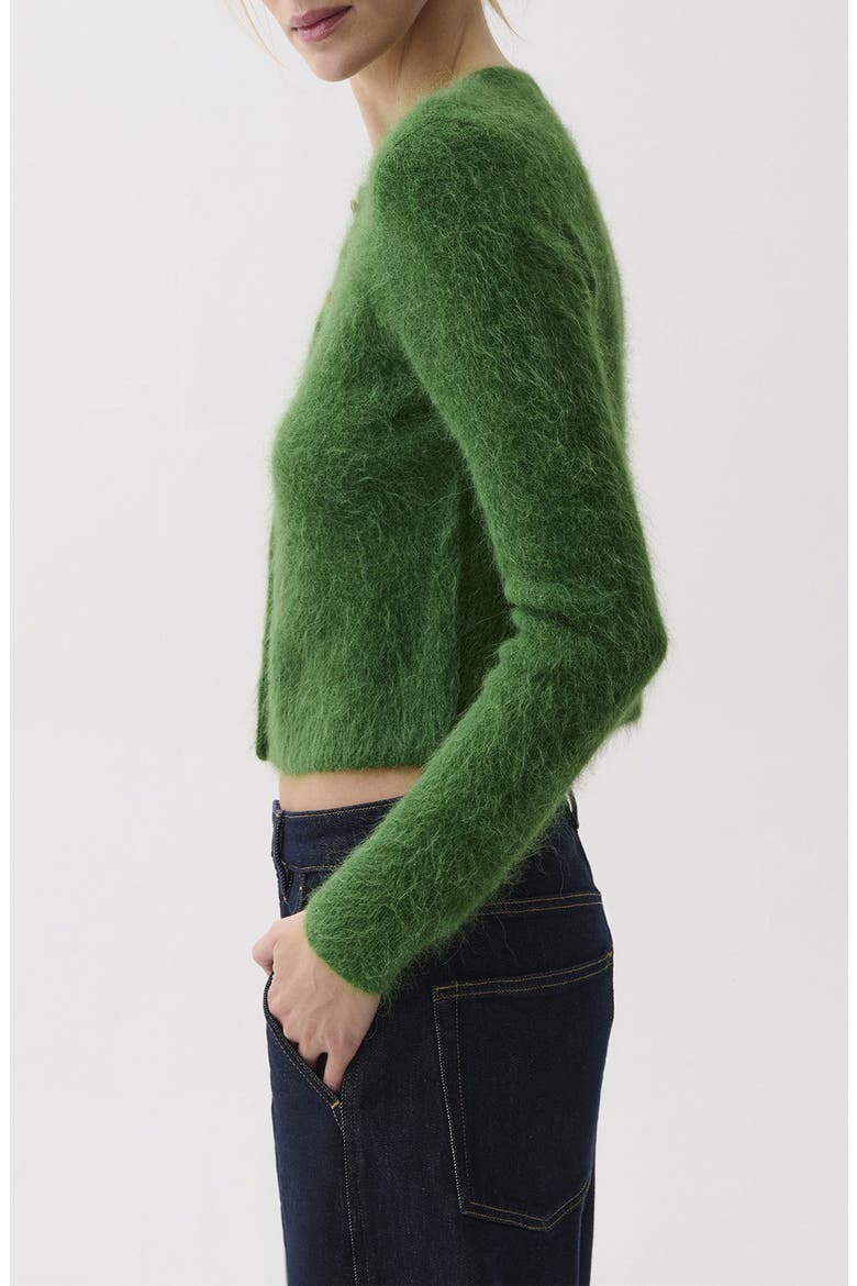 Yara Cardigan, Alternate, color, VIVID MOSS