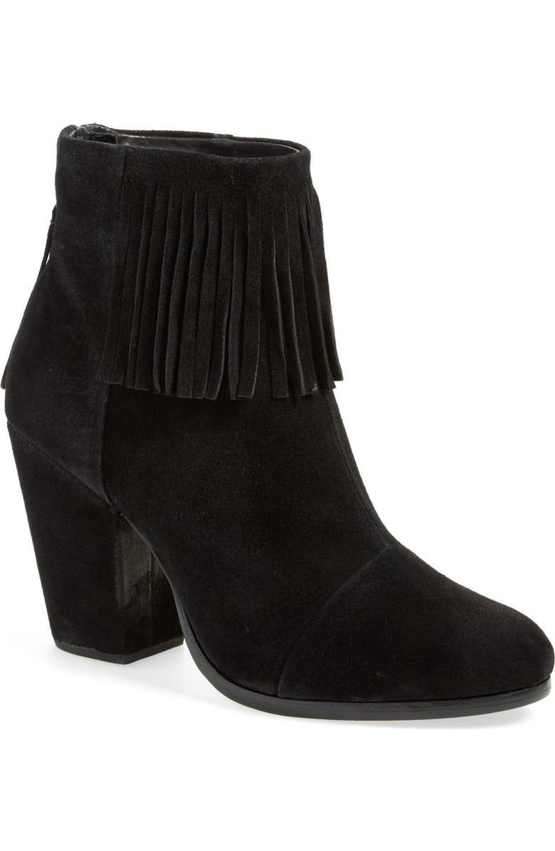 rag & bone 'Newbury' Fringe Bootie, Main, color,