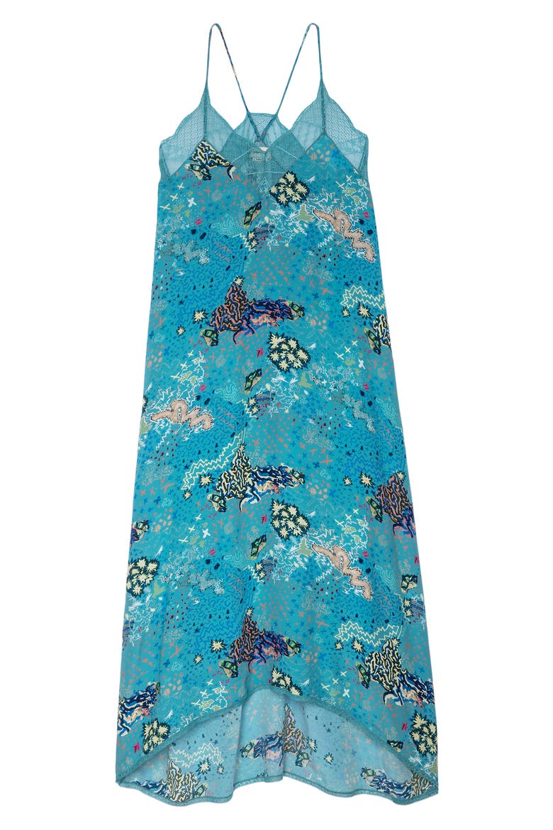 Risty Glam Rock High-Low Slipdress, Alternate, color, EUCALYPTUS