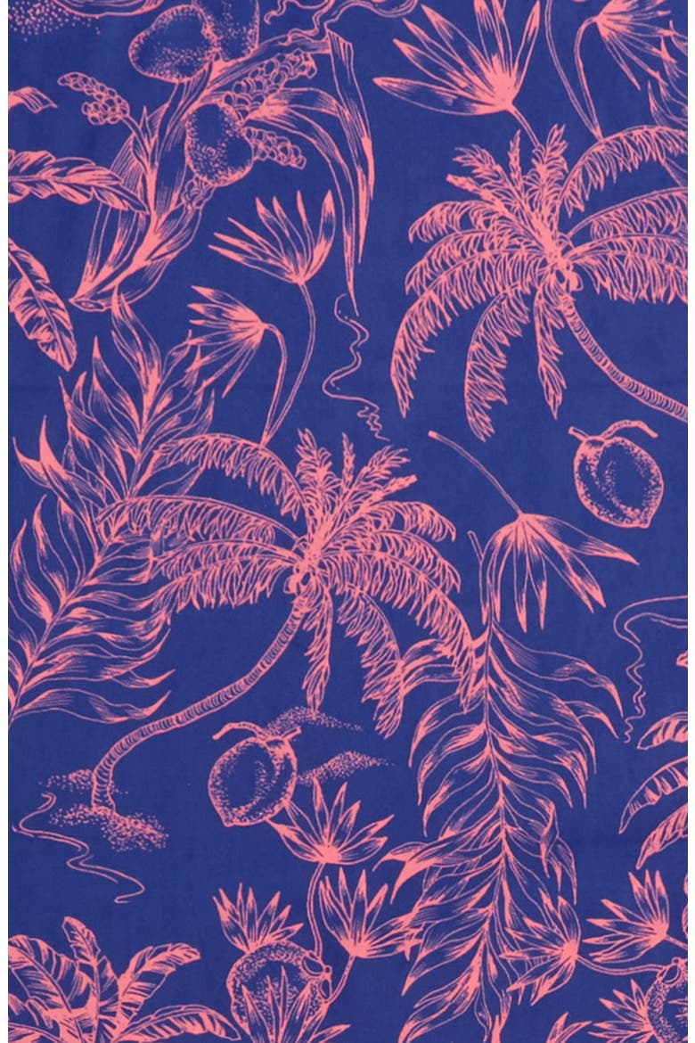 Palm Tree Towel, Alternate, color, BLUE