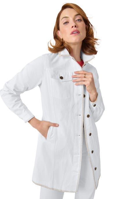 Long Denim Jacket (Plus)