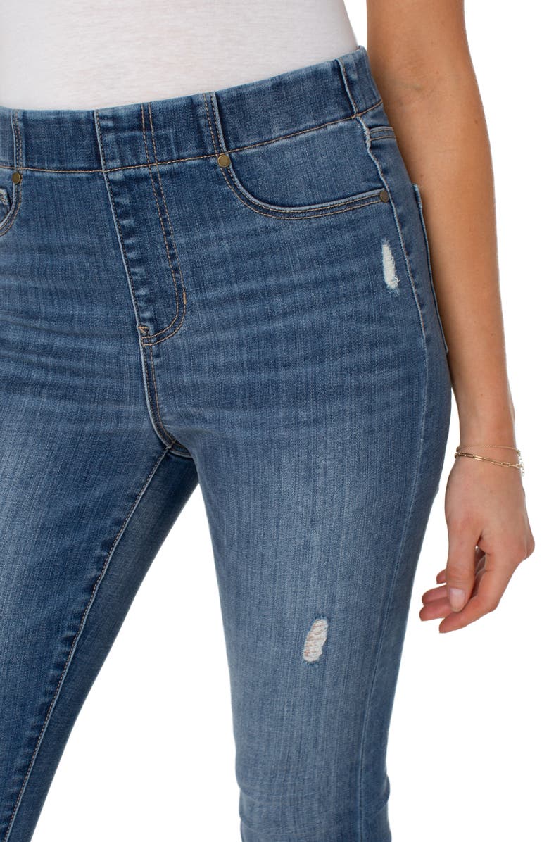 Liverpool Los Angeles Chloe Ripped Pull-On High Waist Ankle Skinny Jeans, Alternate, color, 