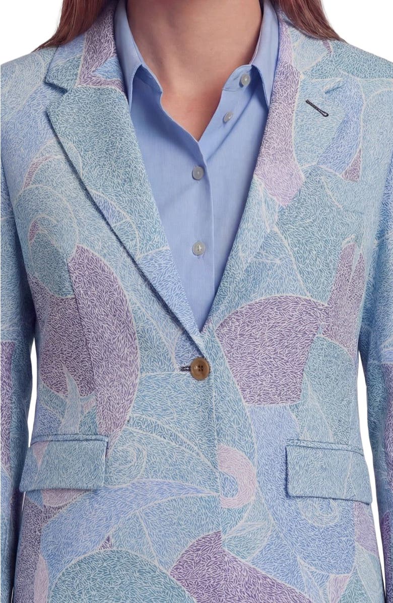 Lords of Harlech Grain Paisley Womens Tailored Blazer, Alternate, color, Grain Paisley Teal