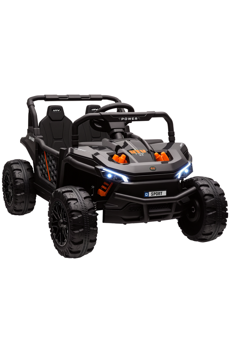Qaba 12V Kids Ride On Truck w/ Remote Control, 4-Wheel Suspension, Main, color, Black