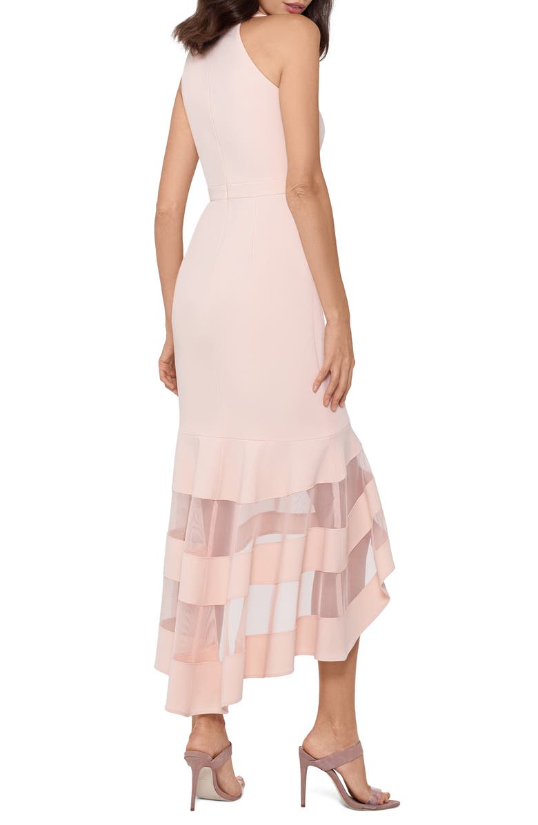 Xscape Evenings Xscape High/Low Flounce Midi Dress, Alternate, color, 