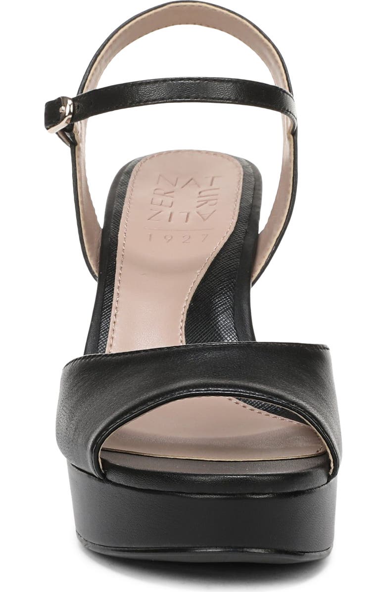 Naturalizer Marigold Ankle Strap Platform Sandal, Alternate, color, Black Leather