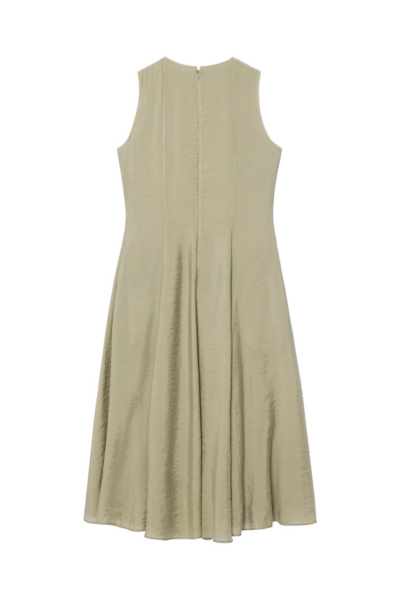 Luxe Sleeveless Midi Dress, Alternate, color, Khaki