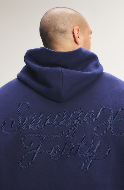 Savage X Fenty Fleece Hoodie In Blue