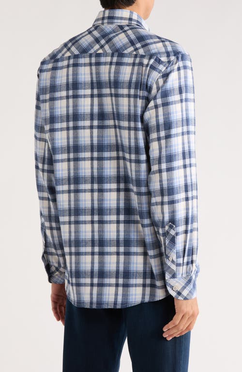James Campbell Baywood Plaid Button-up Shirt In Blue