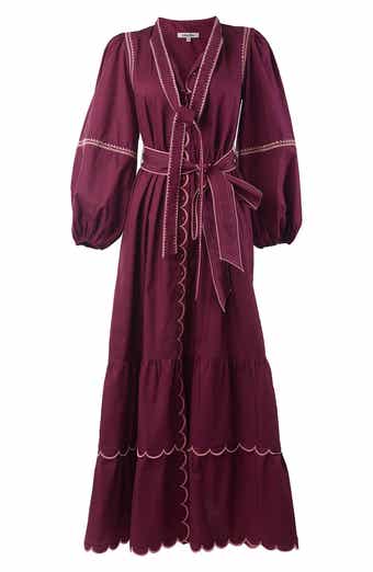 Celina Moon Myrna Long Sleeve Maxi Dress