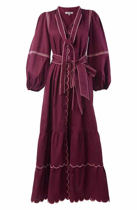 Celina Moon Myrna Long Sleeve Maxi Dress